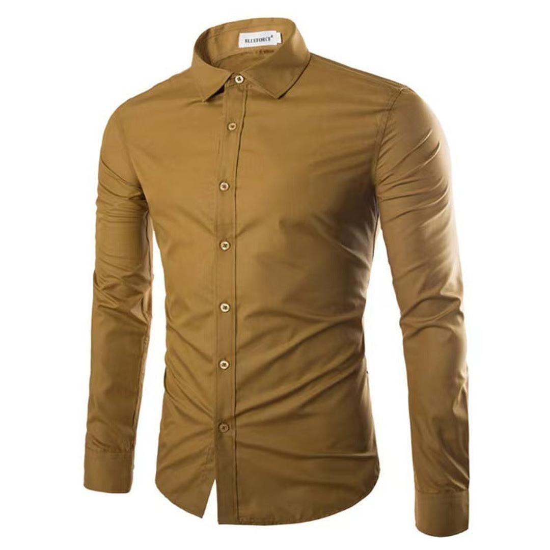 Dopasowana Koszula Zapinana Na Guziki Z Długim Rękawem – Koszula Slim Fit – widok produktu 8 | Ionotix