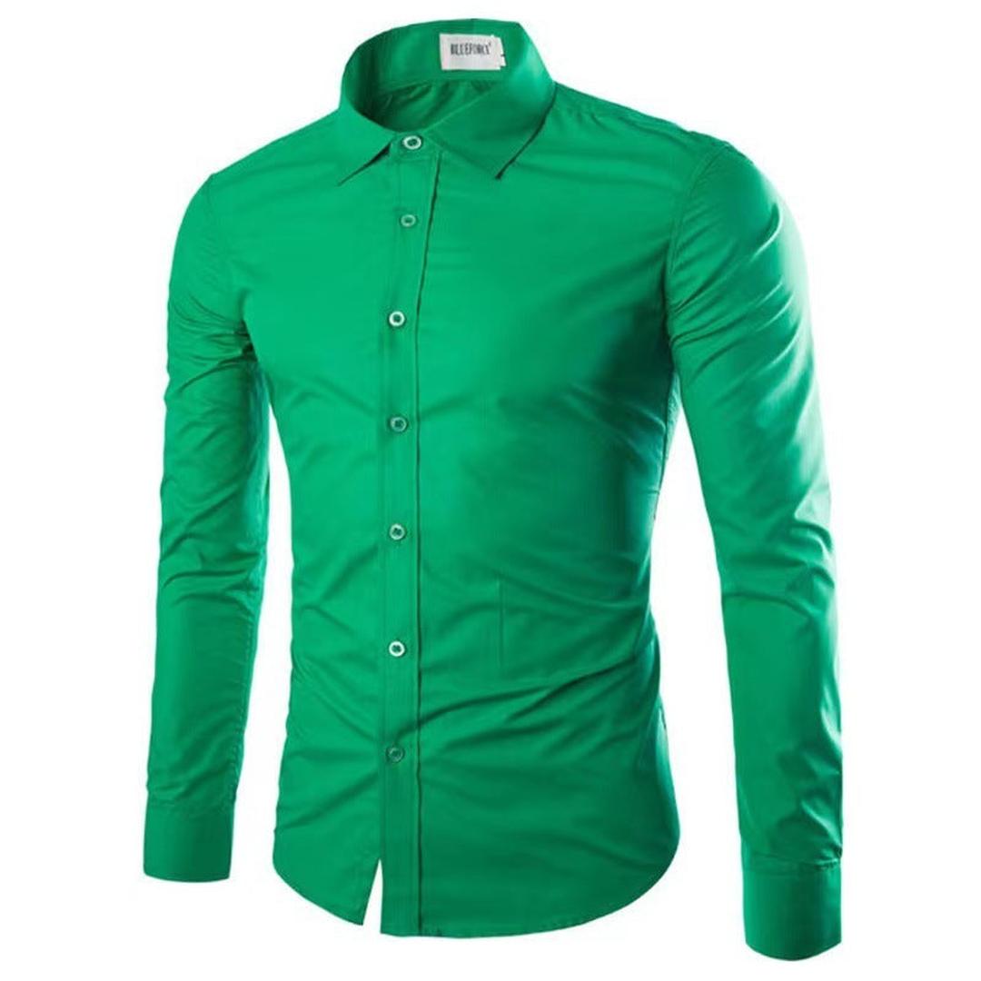 Dopasowana Koszula Zapinana Na Guziki Z Długim Rękawem – Koszula Slim Fit – widok produktu 9 | Ionotix