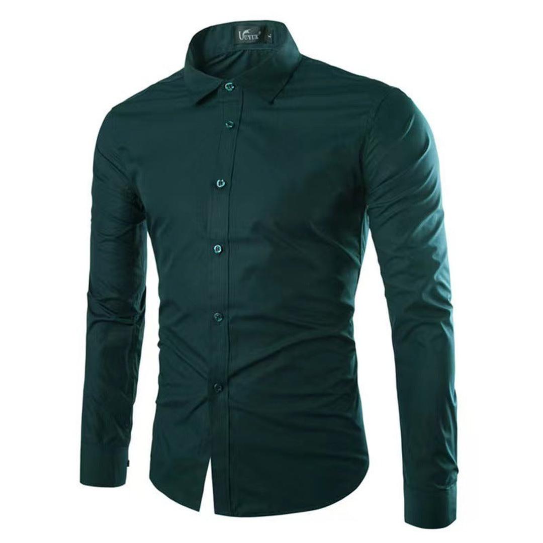 Dopasowana Koszula Zapinana Na Guziki Z Długim Rękawem – Koszula Slim Fit – widok produktu 10 | Ionotix
