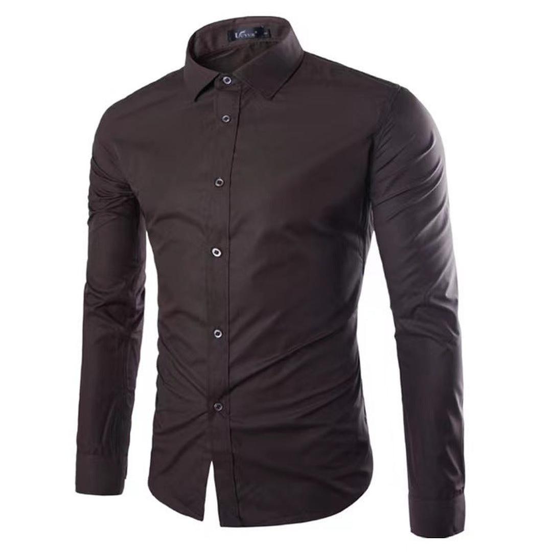 Dopasowana Koszula Zapinana Na Guziki Z Długim Rękawem – Koszula Slim Fit – widok produktu 12 | Ionotix