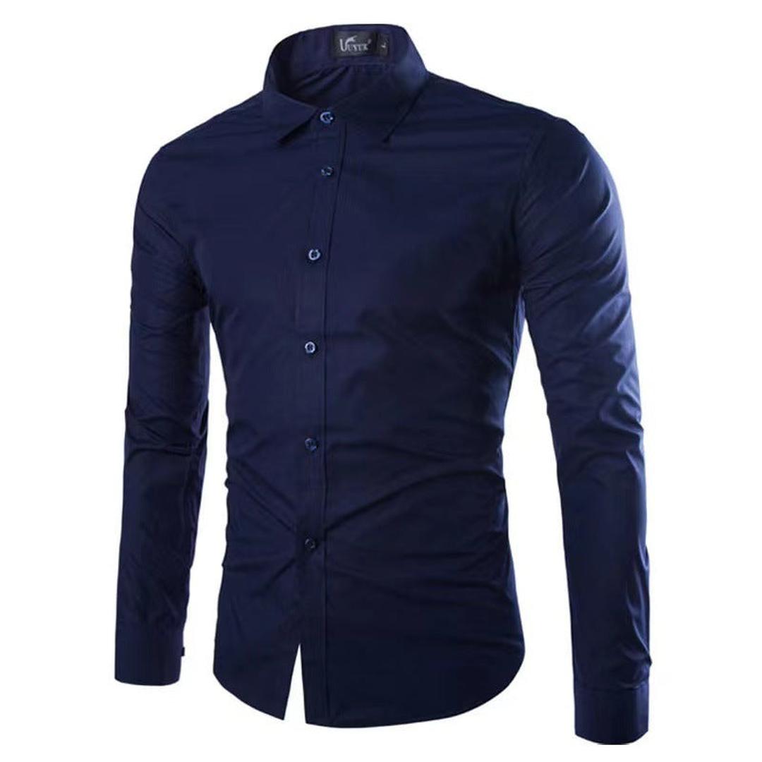 Dopasowana Koszula Zapinana Na Guziki Z Długim Rękawem – Koszula Slim Fit – widok produktu 16 | Ionotix