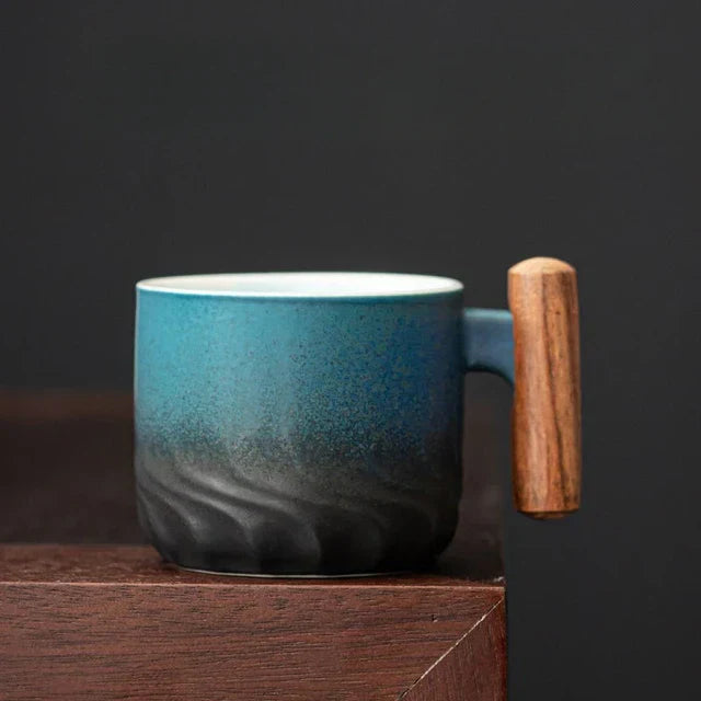 Drewnea – filiżanka do espresso – ceramika i drewno – widok produktu 6 | Ionotix
