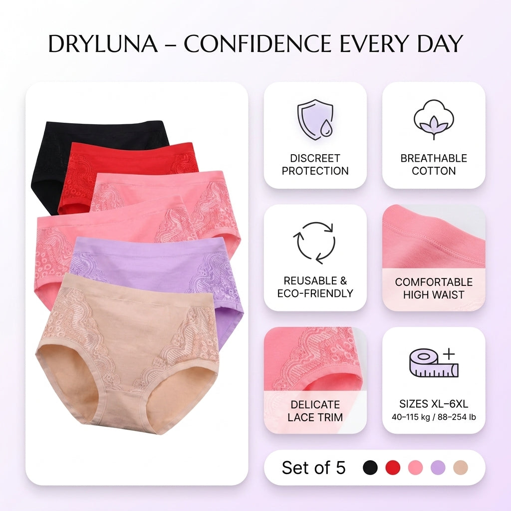 DryLuna – majtki chłonne damskie – Pewność każdego dnia – widok produktu 2 | Ionotix