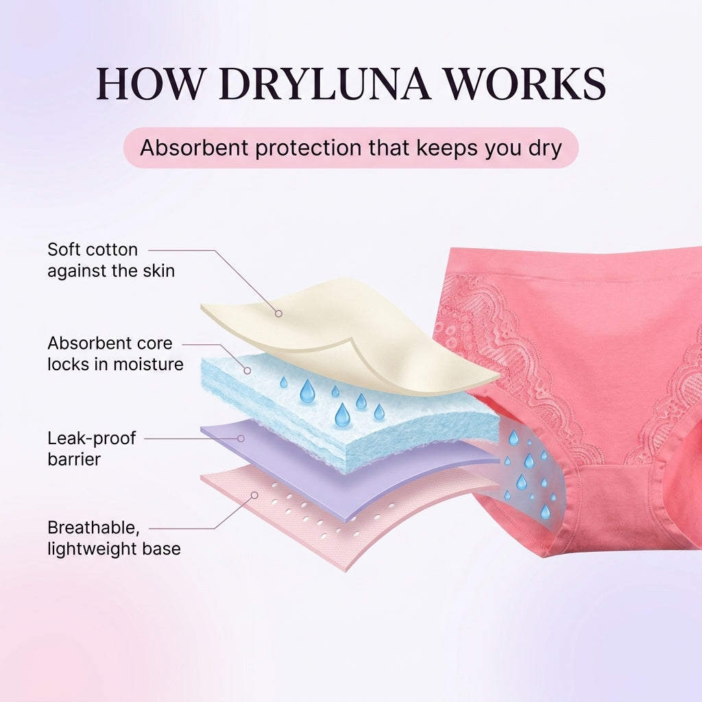 DryLuna – majtki chłonne damskie – Pewność każdego dnia – widok produktu 3 | Ionotix