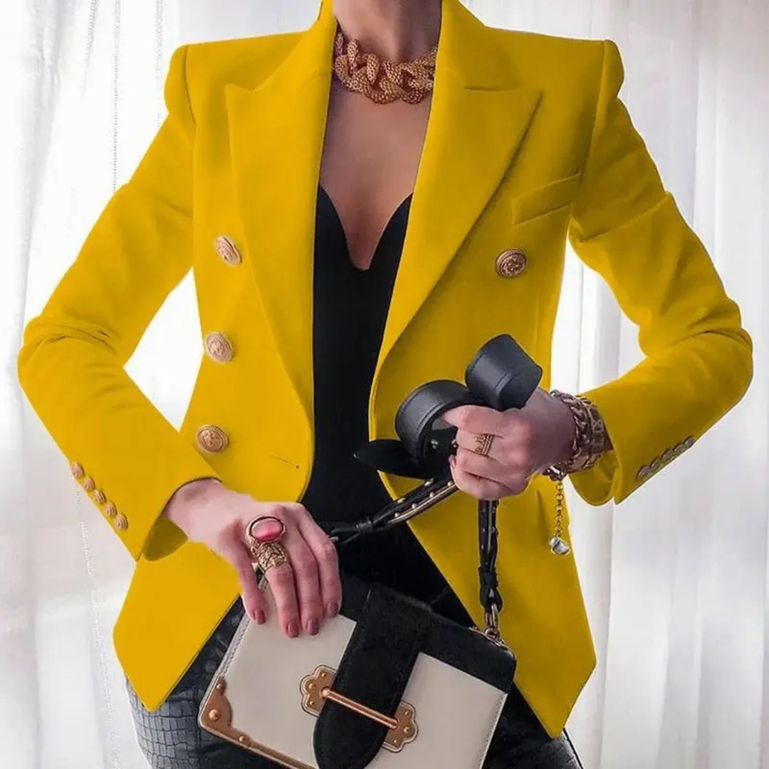 Dwurzędowa marynarka w stylu vintage o dopasowanym kroju – widok produktu 1 | Ionotix