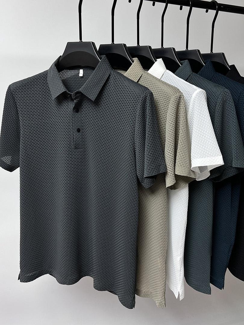 Dzianinowa koszulka polo z krótkim rękawem – widok produktu 1 | Ionotix