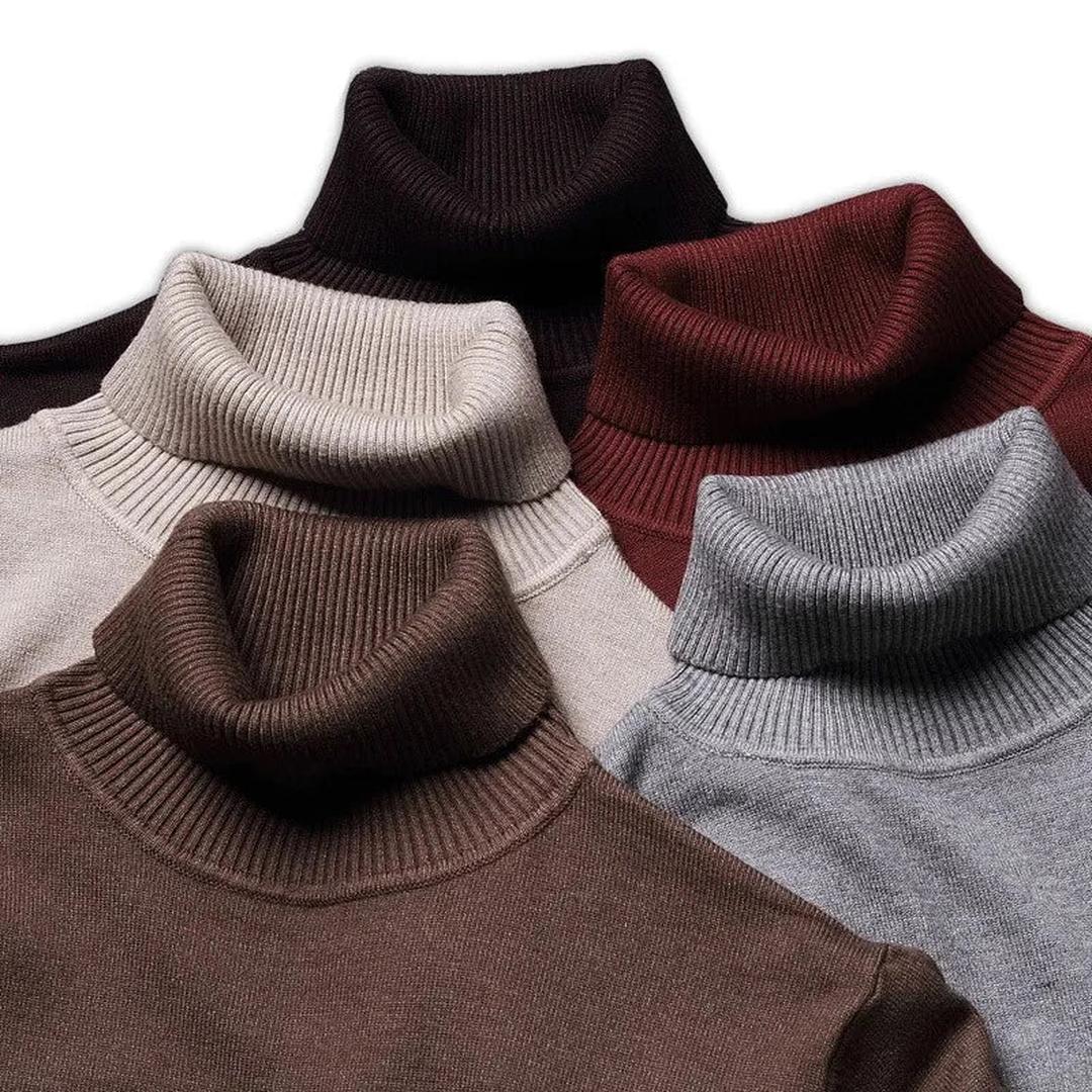 Dzianinowy sweter z golfem i długim rękawem – widok produktu 2 | Ionotix
