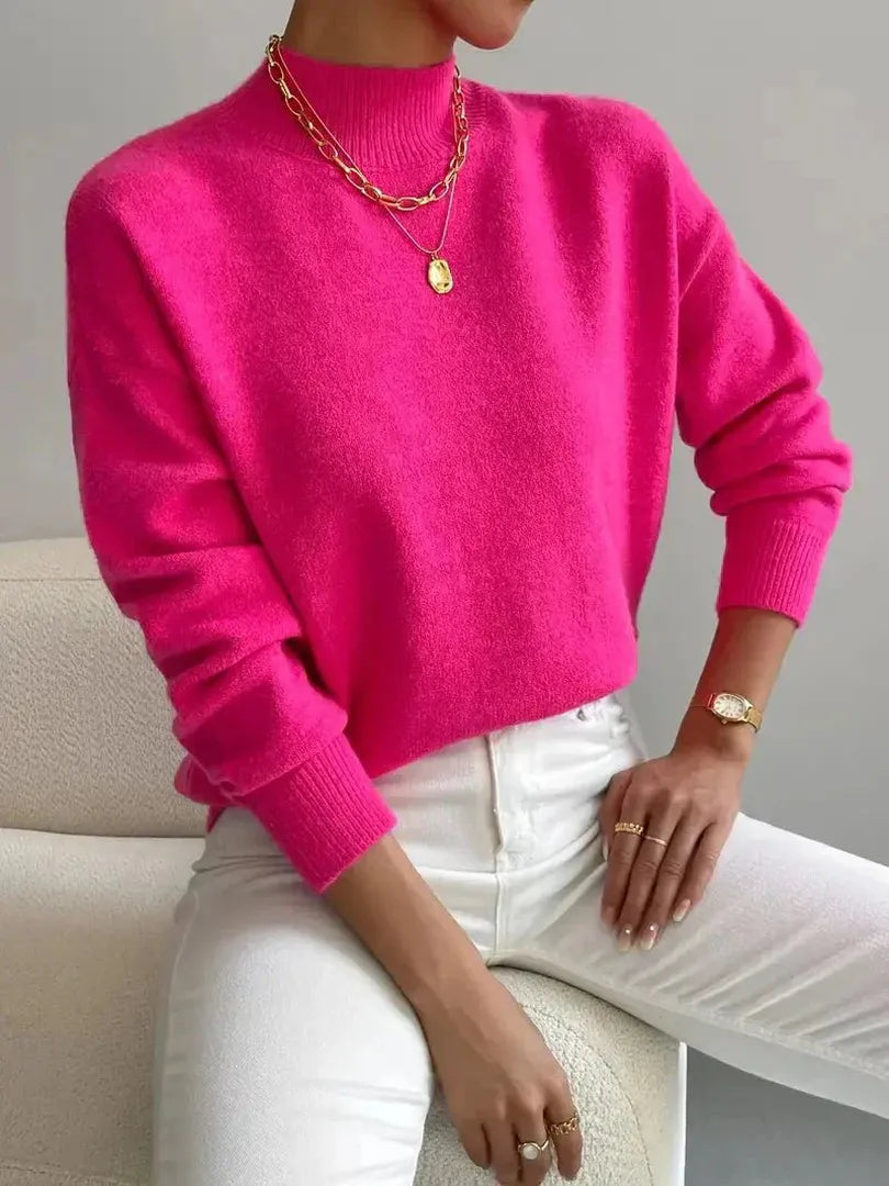 Dzianinowy sweter z półgolfem i długim rękawem – widok produktu 7 | Ionotix