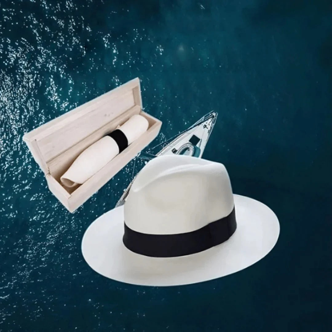 Filcowy kapelusz fedora z kontrastową opaską – widok produktu 15 | Ionotix