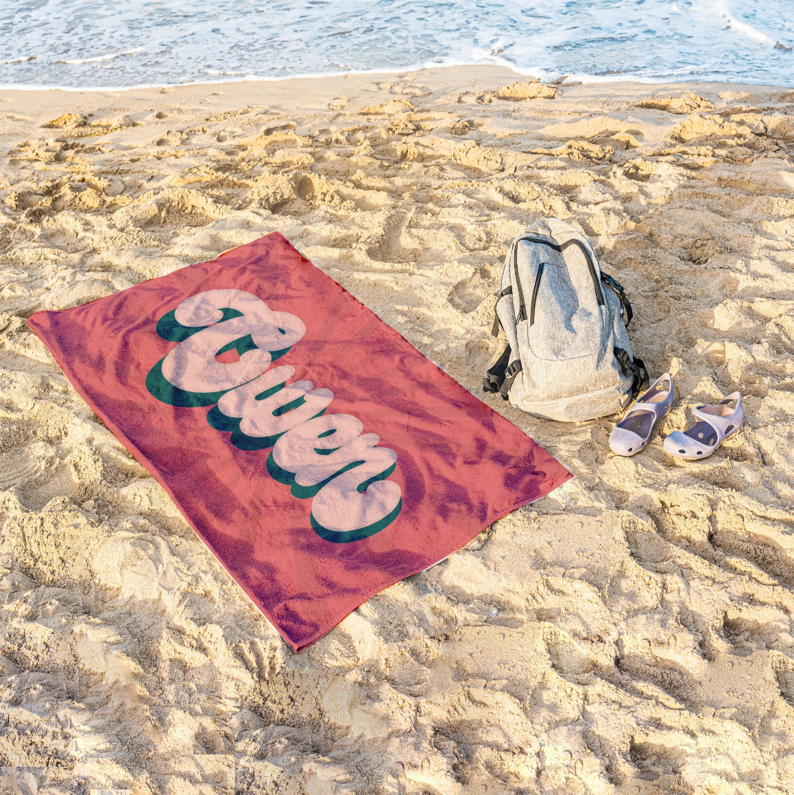 Frottella – ręcznik plażowy z imieniem – Haft vintage – widok produktu 6 | Ionotix