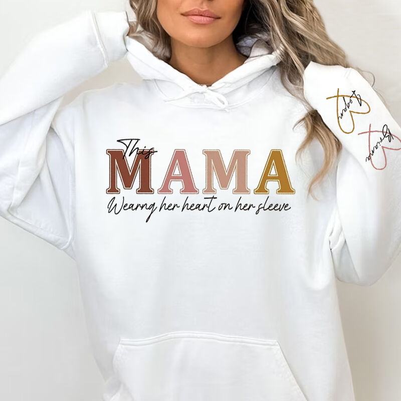 Imionella – bluza z haftowanymi imionami na rękawie – widok produktu 1 | Ionotix