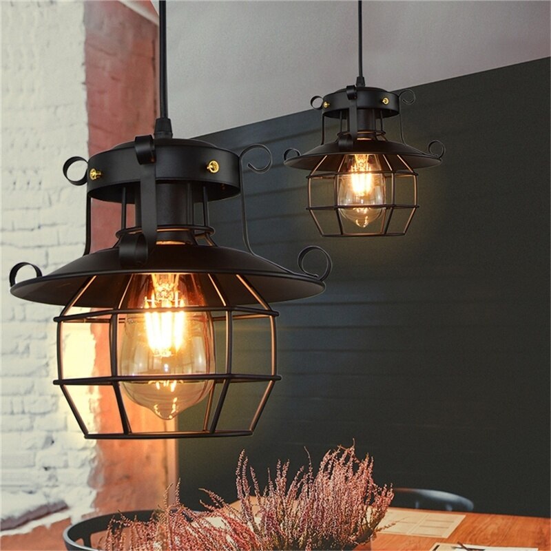 Industrialna lampa sufitowa w stylu loft – antyczne wykończenie – widok produktu 2 | Ionotix