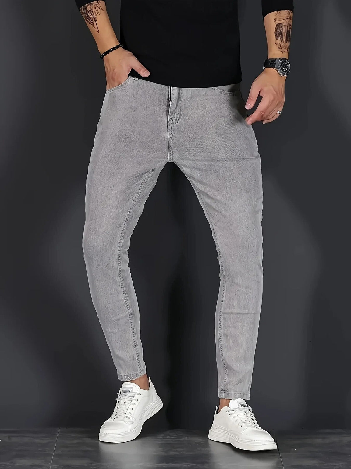 Jeansy męskie slim fit ze stretchem – widok produktu 4 | Ionotix