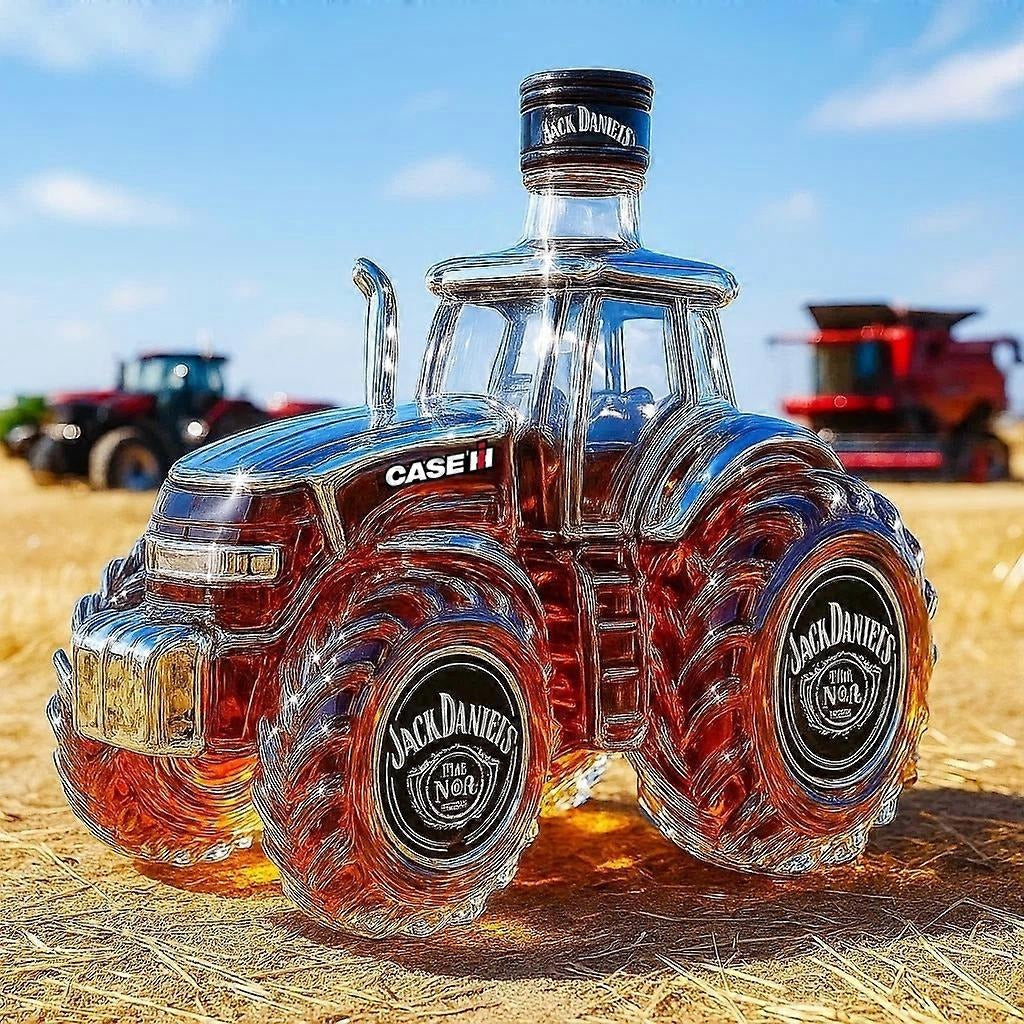 Karafka do whisky 300 ml - trójwymiarowy design traktora – widok produktu 1 | Ionotix