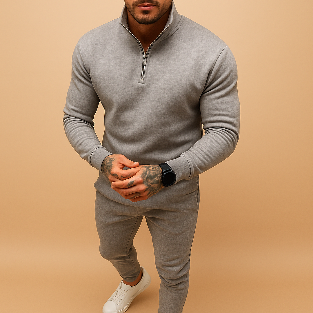 Komplet Bluza Z Krótkim Zamkiem I Joggery – Zestaw Domowy – widok produktu 2 | Ionotix