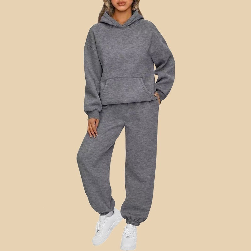 Komplet dresowy damski - bluza oversize i dopasowane spodnie – widok produktu 5 | Ionotix