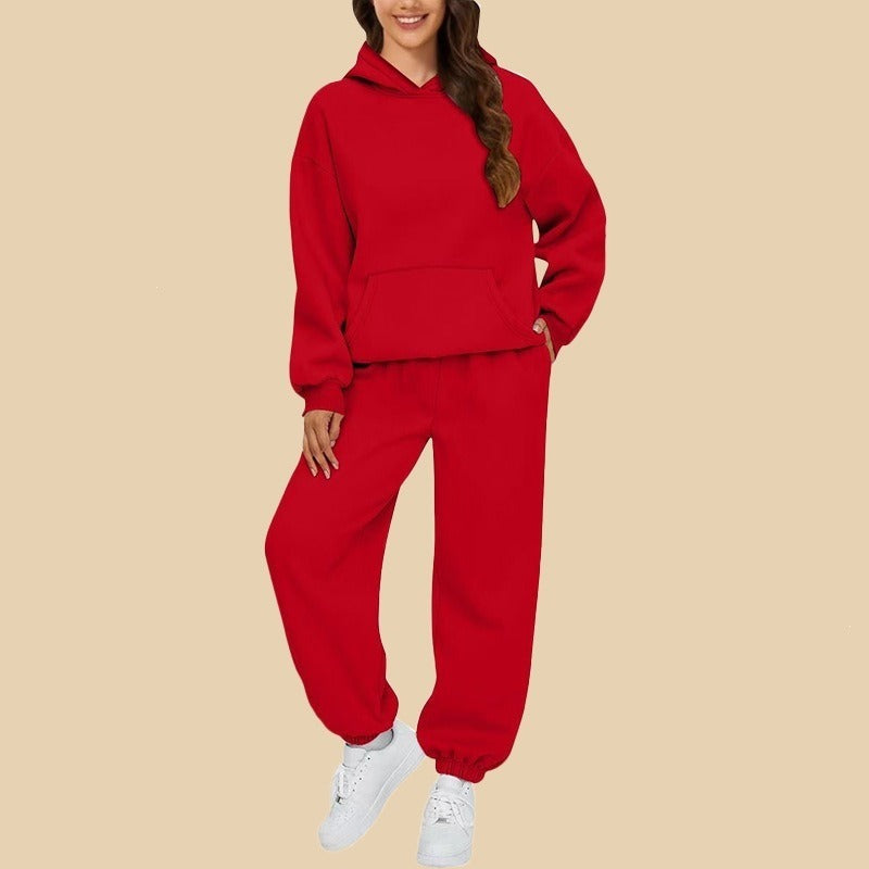 Komplet dresowy damski - bluza oversize i dopasowane spodnie – widok produktu 6 | Ionotix