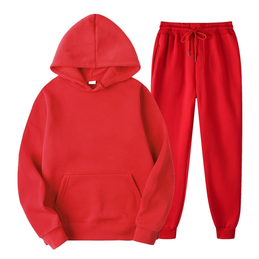 Komplet dresowy unisex z kapturem - kieszeń kangurka – widok produktu 2 | Ionotix