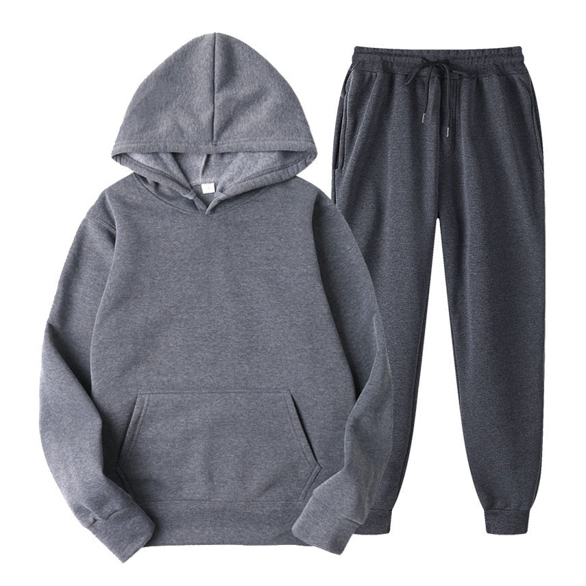 Komplet dresowy unisex z kapturem - kieszeń kangurka – widok produktu 4 | Ionotix