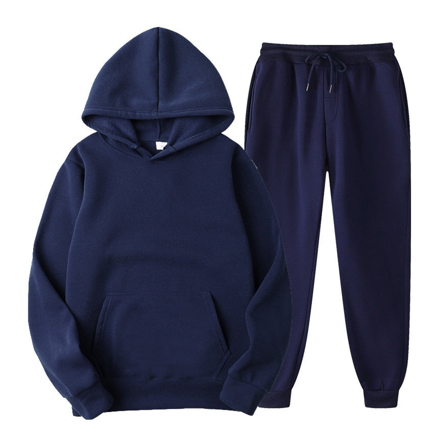 Komplet dresowy unisex z kapturem - kieszeń kangurka – widok produktu 7 | Ionotix