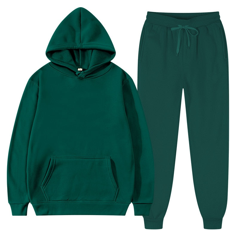 Komplet dresowy unisex z kapturem - kieszeń kangurka – widok produktu 10 | Ionotix
