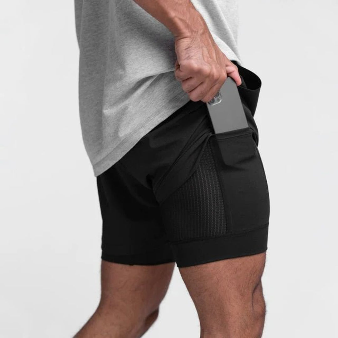 Kompresyjne szorty fitness z kieszenią – widok produktu 5 | Ionotix