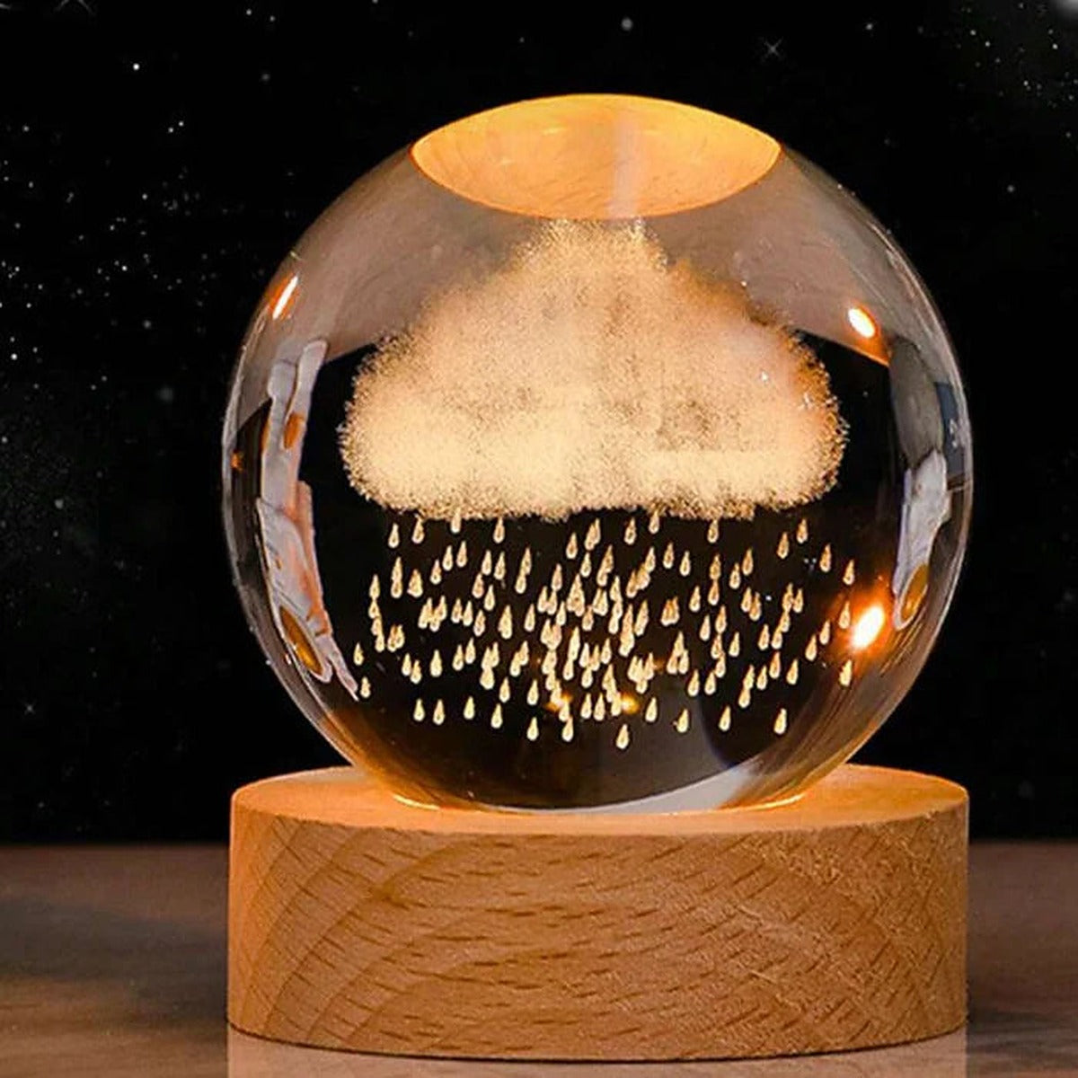 Kula świetlna z grawerem 3D - lampka nocna – widok produktu 8 | Ionotix