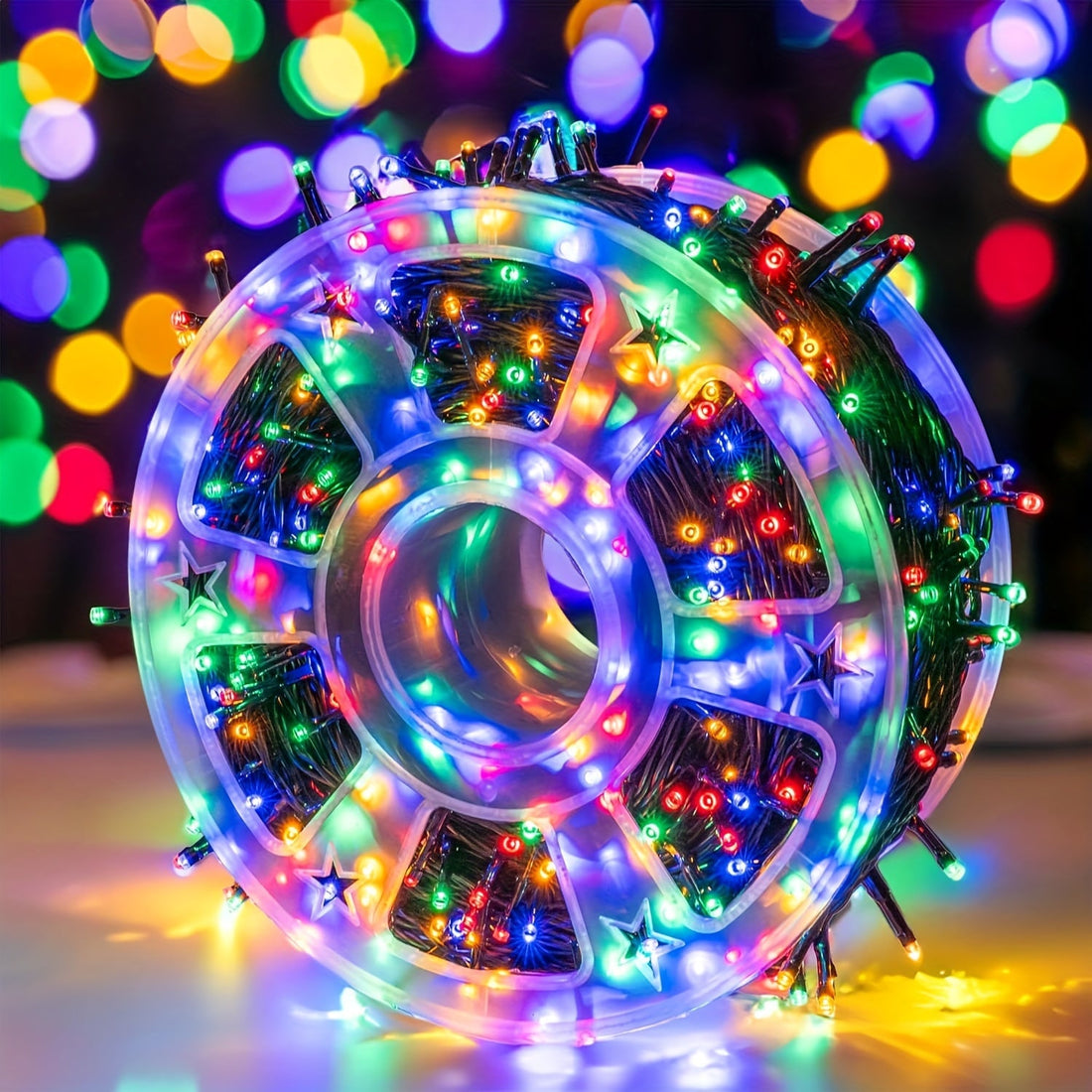 Lampki choinkowe 900 LED 90 m - 8 trybów, pilot z timerem, 4 poziomy jasności | zielony przewód - widok produktu 1 | Ionotix