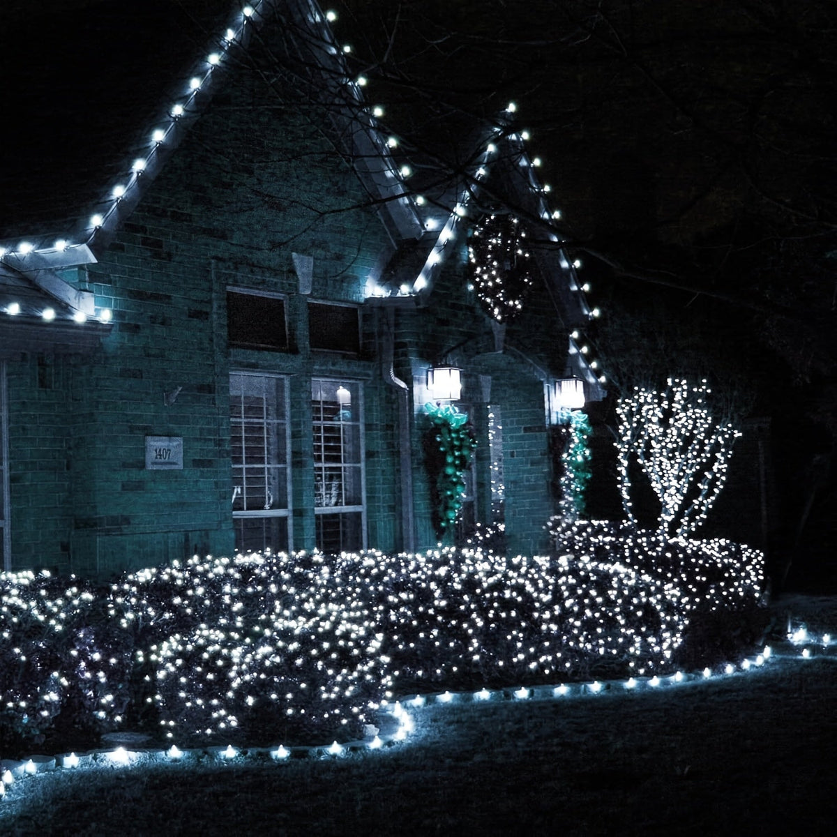 Lampki choinkowe 900 LED 90 m - 8 trybów, pilot z timerem, 4 poziomy jasności | zielony przewód - widok produktu 9 | Ionotix