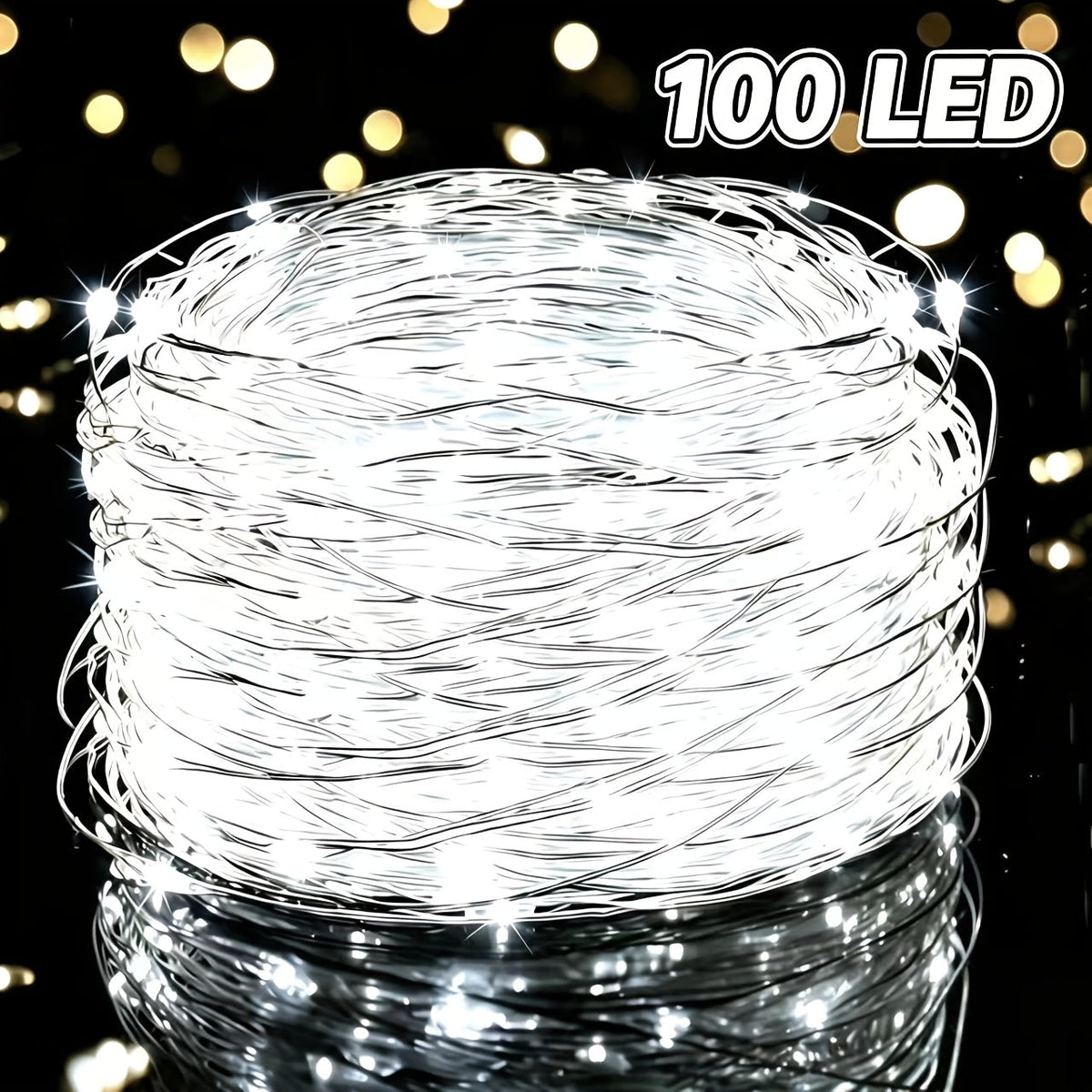 Lampki LED na drucie miedzianym 10-30 m - na baterie, 8 trybów świecenia | IP65 - widok produktu 15 | Ionotix