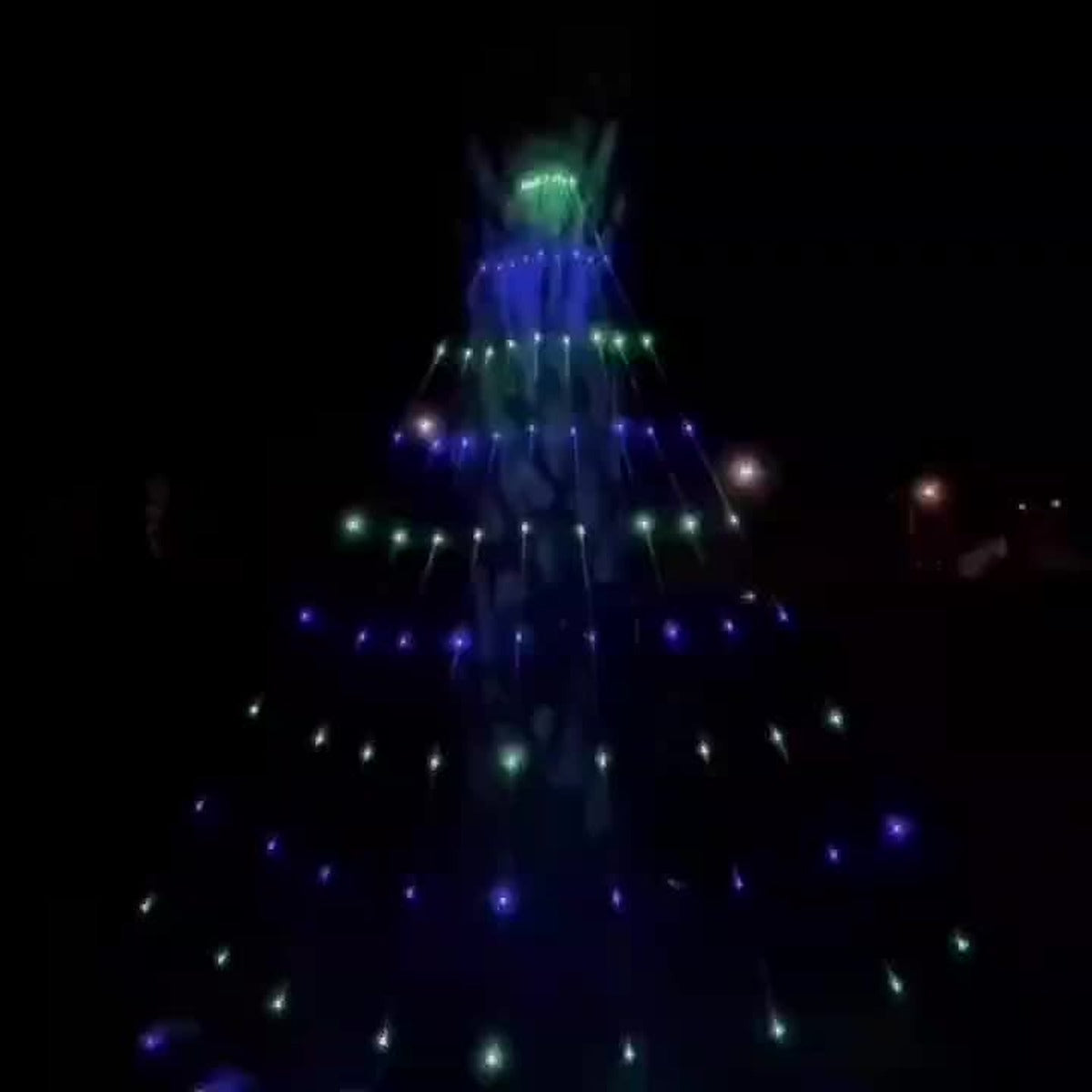 Lampki wodospad 180 LED - 9 sznurów po 200 cm, efekt spływającego światła | USB - widok produktu 9 | Ionotix