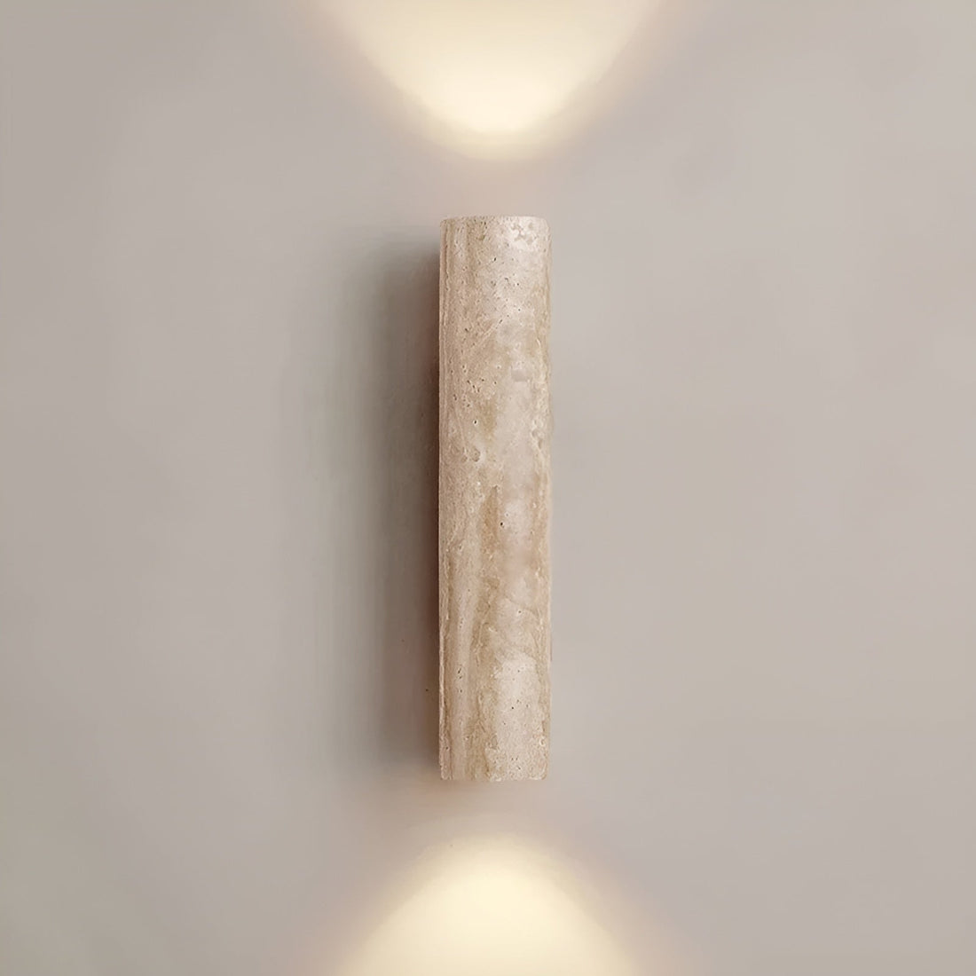LumeStone – kinkiet ścienny w stylu trawertynu – ciepłe podświetlenie LED – widok produktu 4 | Ionotix