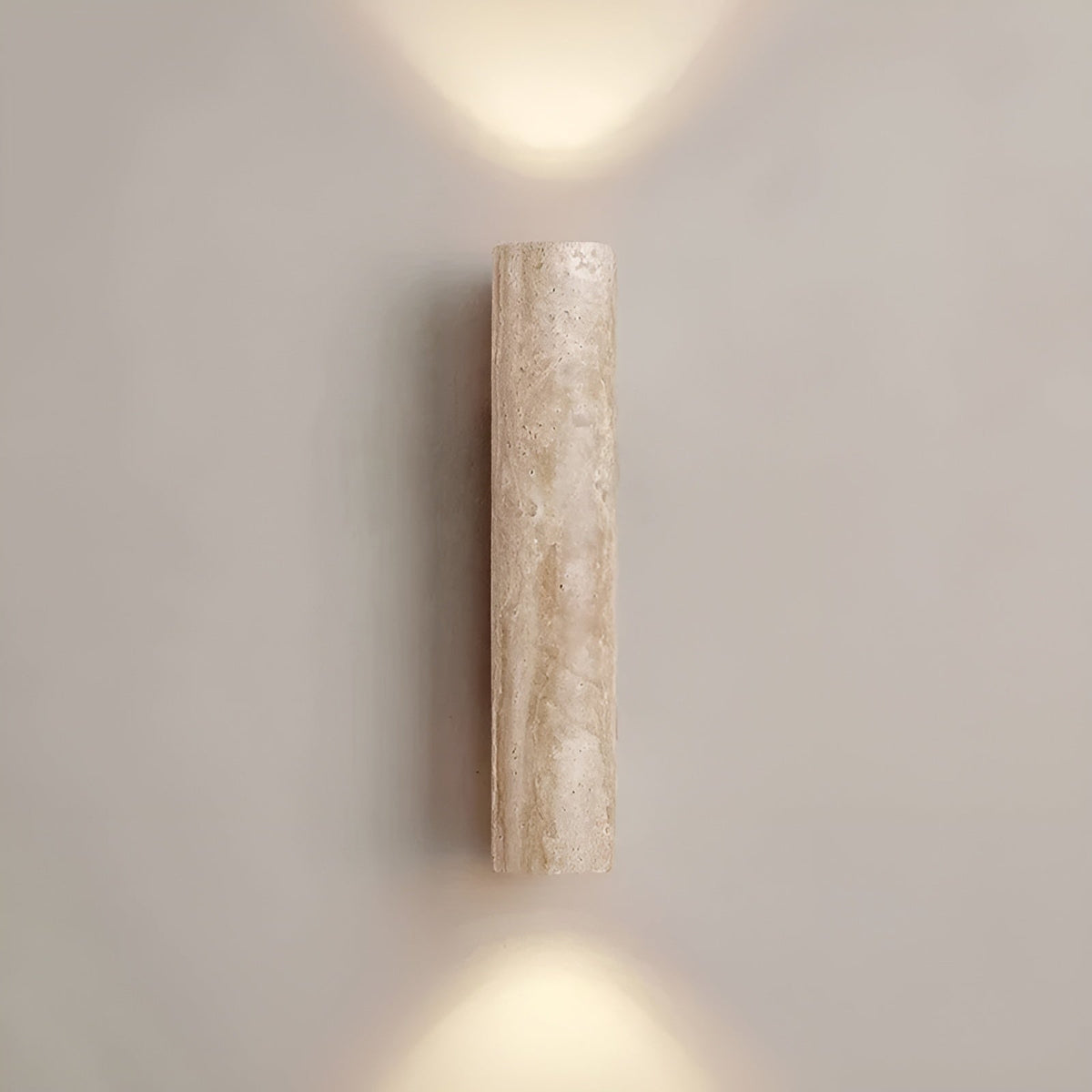 LumeStone – kinkiet ścienny w stylu trawertynu – ciepłe podświetlenie LED – widok produktu 4 | Ionotix