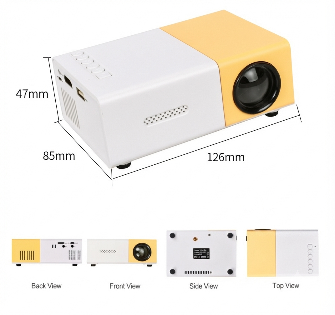 LumoBeam – mini projektor LED 3000 lumenów – widok produktu 2 | Ionotix
