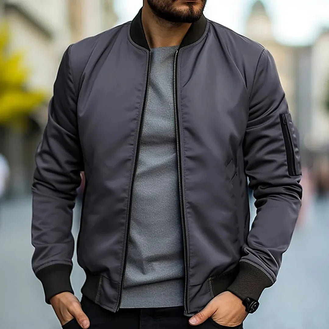 Męska Casualowa Krótka Kurtka Bomber – Zimowa – widok produktu 2 | Ionotix