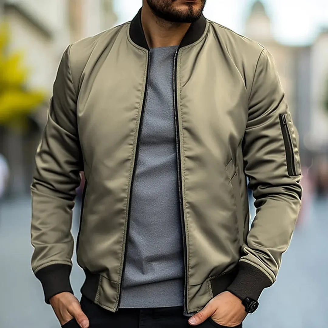 Męska Casualowa Krótka Kurtka Bomber – Zimowa – widok produktu 6 | Ionotix