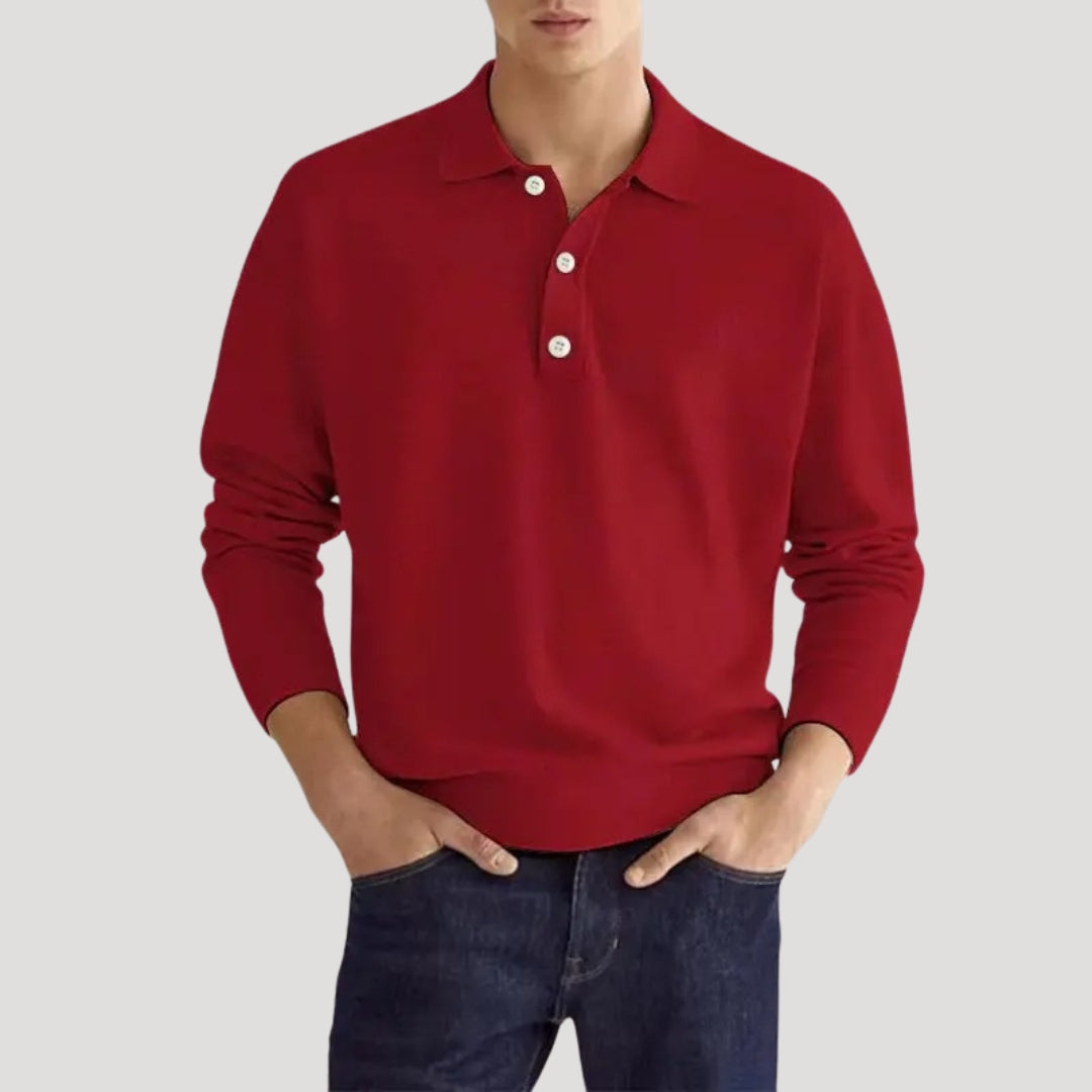 Męska koszulka polo z długim rękawem – stylowy design – widok produktu 4 | Ionotix