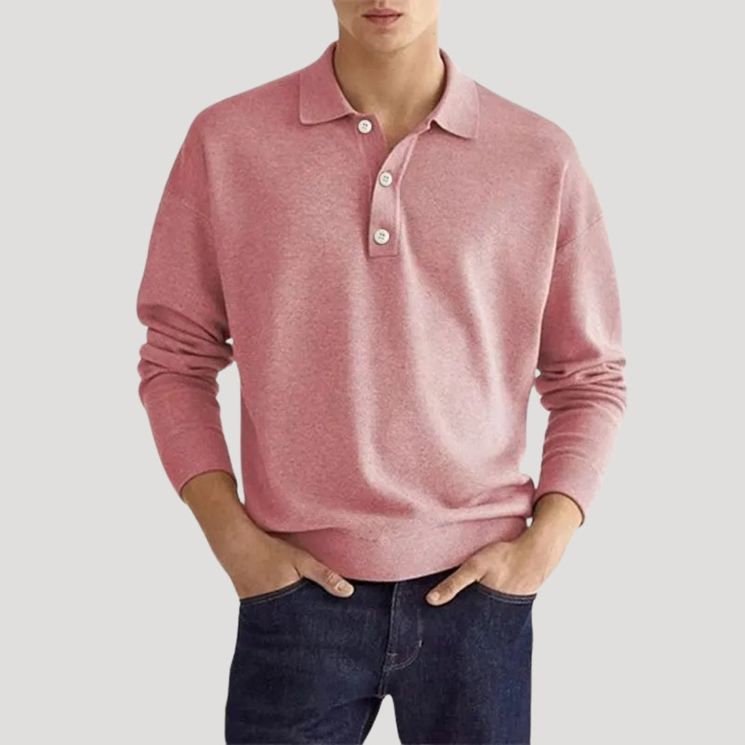 Męska koszulka polo z długim rękawem – stylowy design – widok produktu 5 | Ionotix