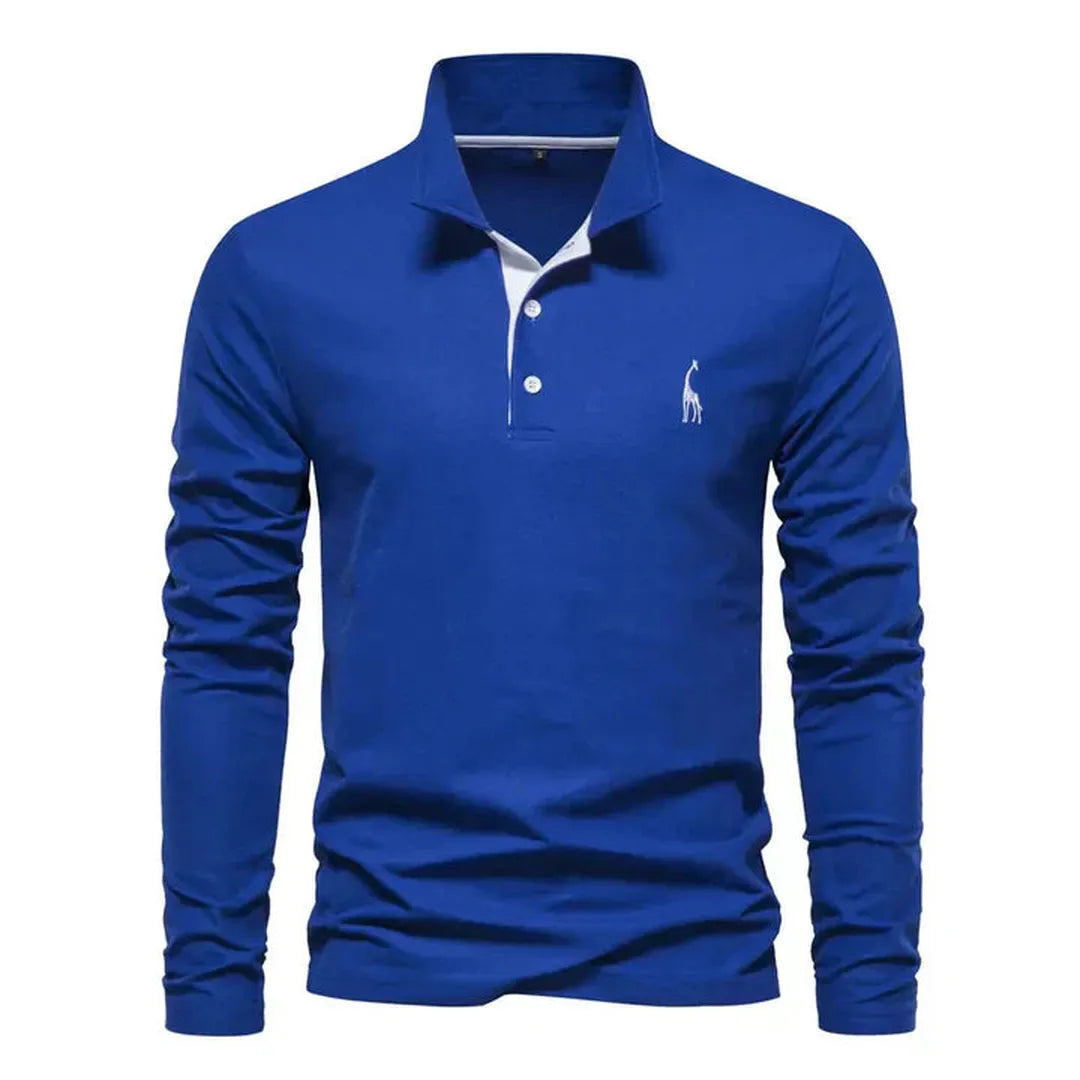 Męska koszulka polo z długim rękawem – stylowy design – widok produktu 2 | Ionotix