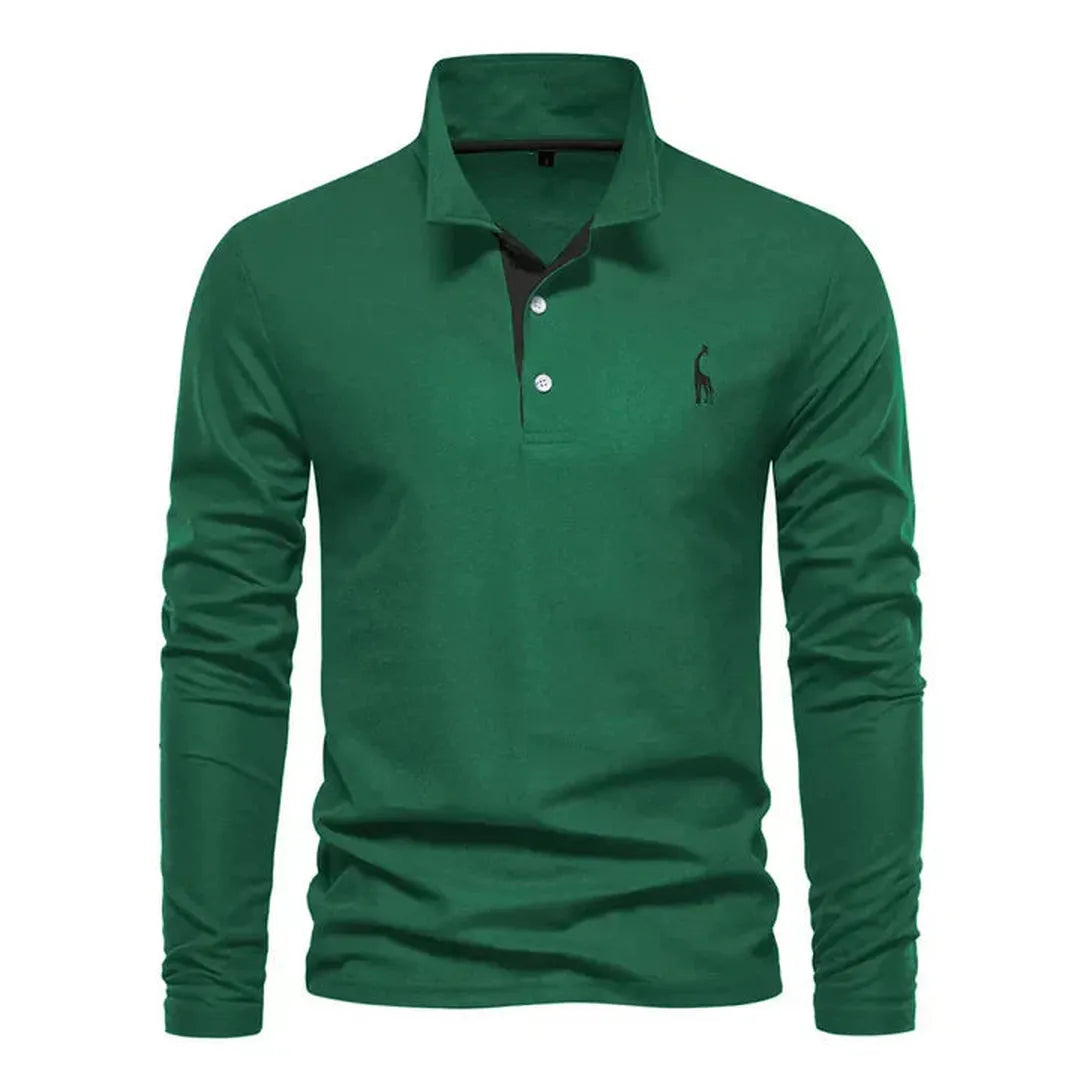 Męska koszulka polo z długim rękawem – stylowy design – widok produktu 3 | Ionotix