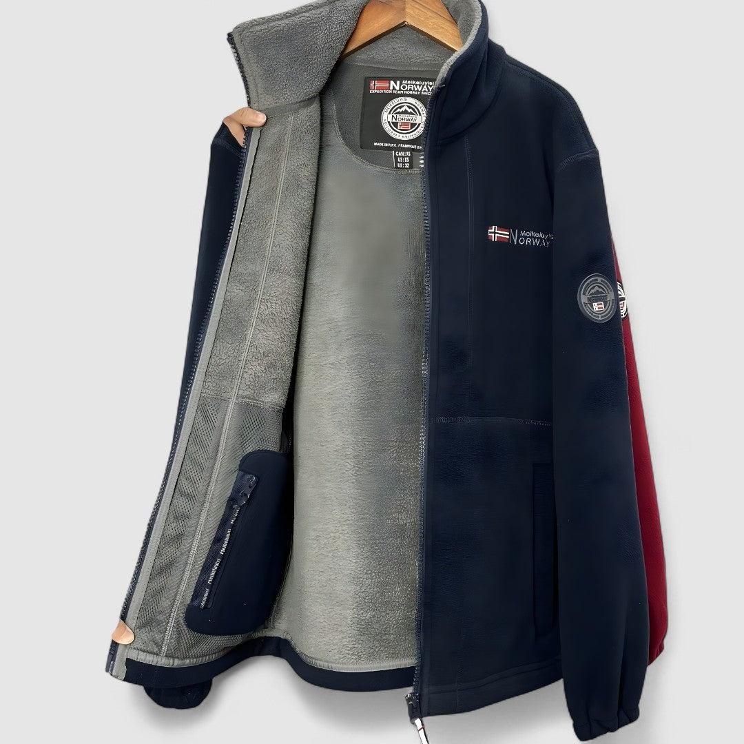 Męska Polarowa Kurtka Z Kołnierzem – Outdoor – widok produktu 2 | Ionotix