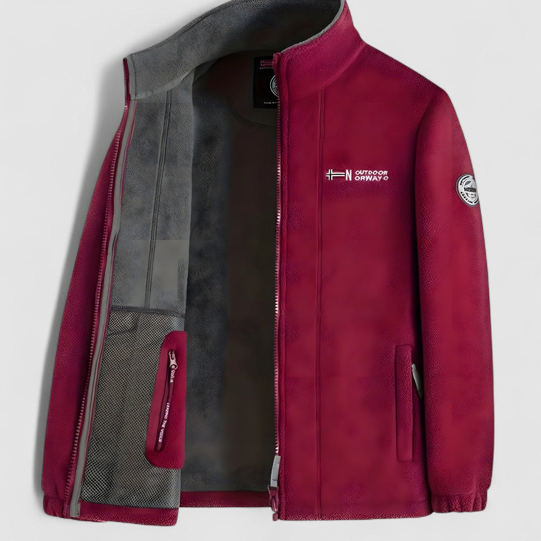 Męska Polarowa Kurtka Z Kołnierzem – Outdoor – widok produktu 3 | Ionotix