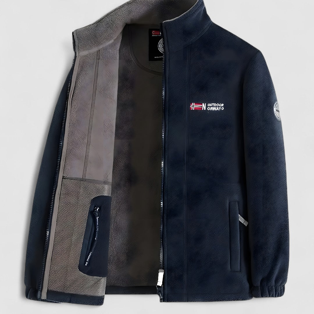 Męska Polarowa Kurtka Z Kołnierzem – Outdoor – widok produktu 5 | Ionotix