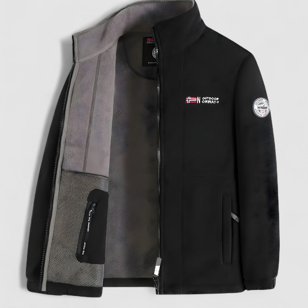 Męska Polarowa Kurtka Z Kołnierzem – Outdoor – widok produktu 6 | Ionotix