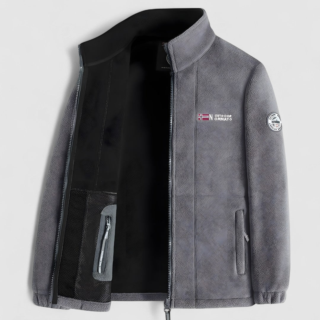 Męska Polarowa Kurtka Z Kołnierzem – Outdoor – widok produktu 7 | Ionotix