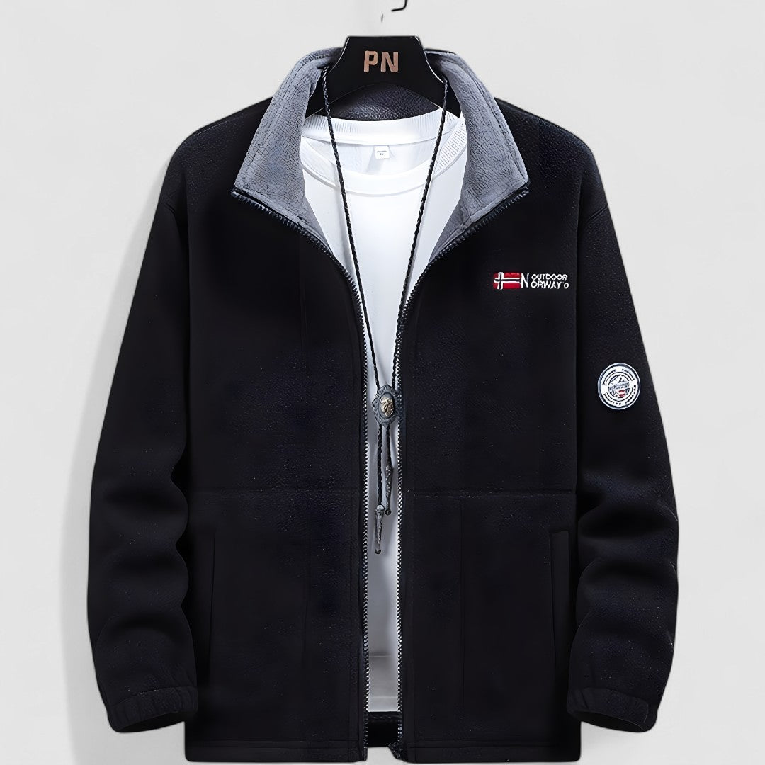 Męska Polarowa Kurtka Z Kołnierzem – Outdoor – widok produktu 12 | Ionotix