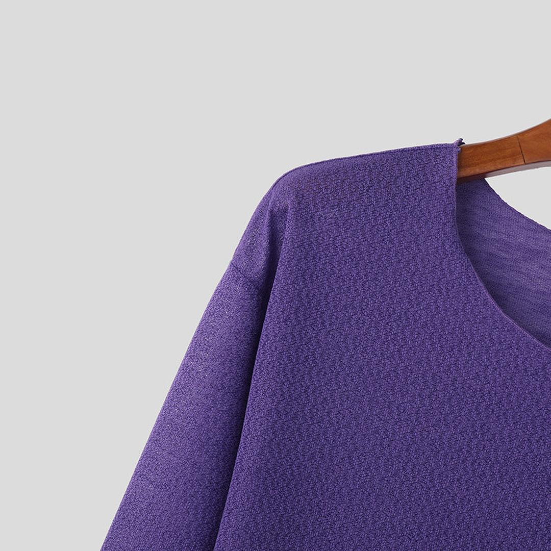 Męski Casualowy Sweter Z Długim Rękawem – Okrągły Dekolt – widok produktu 4 | Ionotix