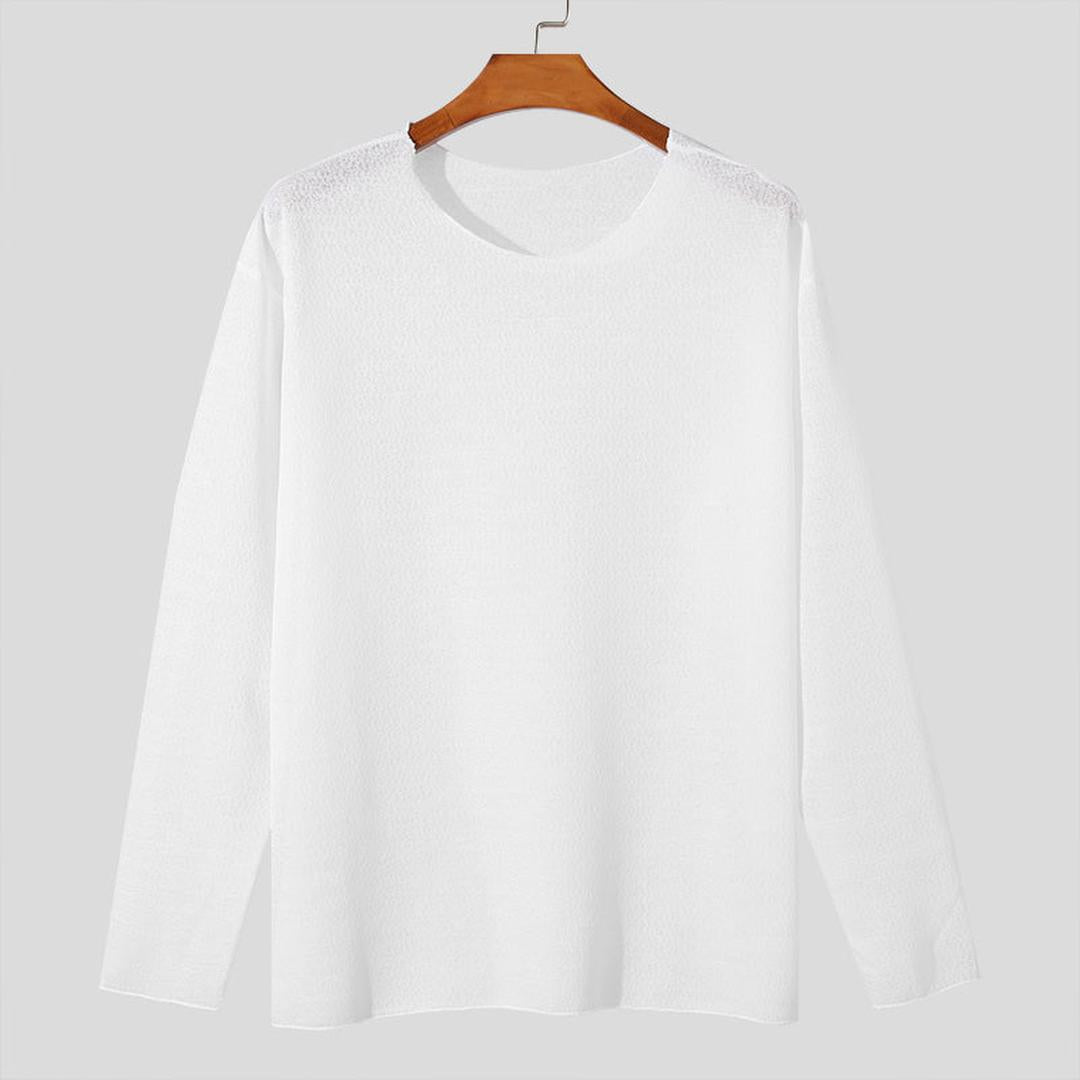 Męski Casualowy Sweter Z Długim Rękawem – Okrągły Dekolt – widok produktu 7 | Ionotix