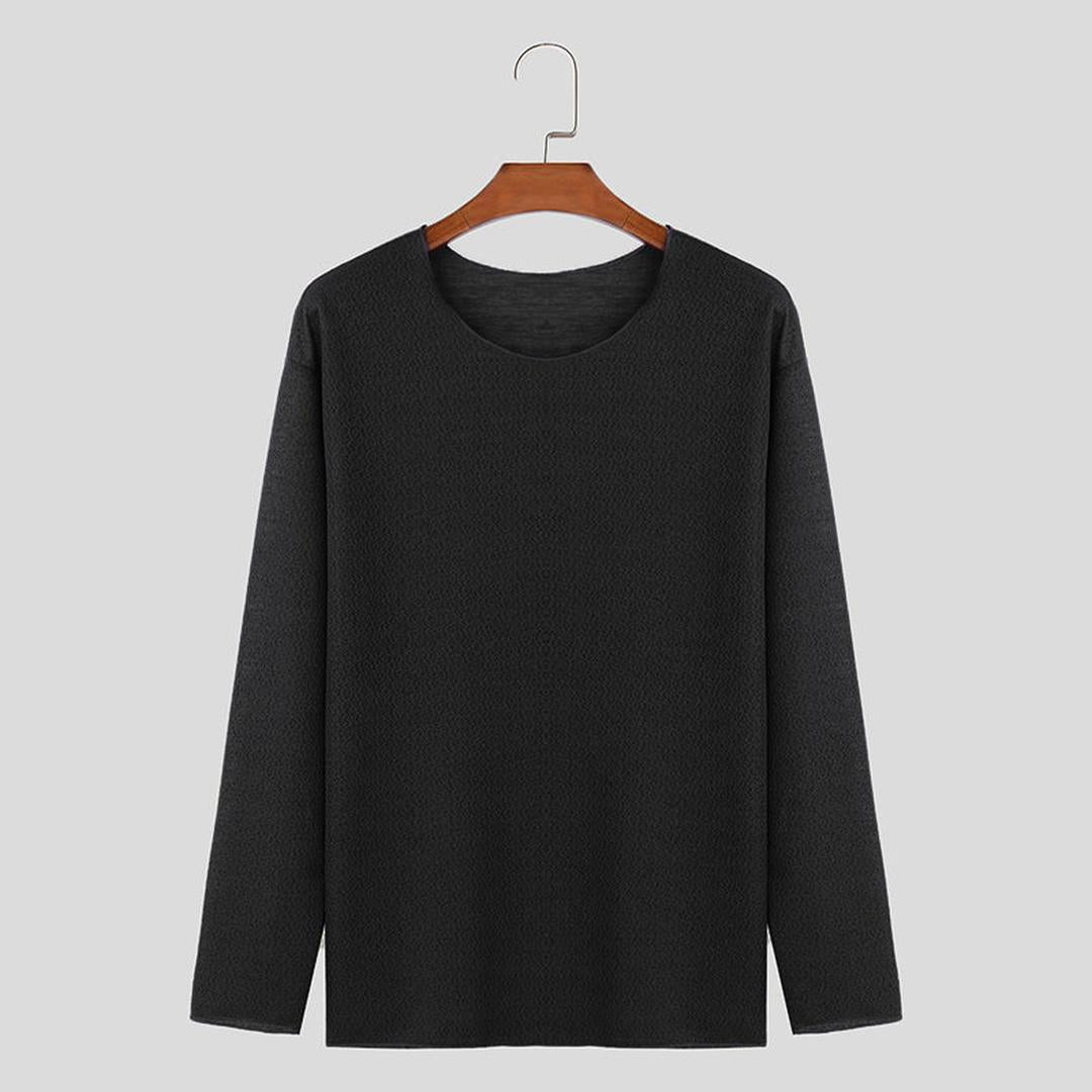 Męski Casualowy Sweter Z Długim Rękawem – Okrągły Dekolt – widok produktu 14 | Ionotix