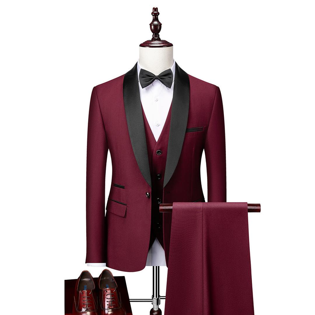 Męski Stylowy Garnitur Ślubny – Slim Fit – widok produktu 2 | Ionotix
